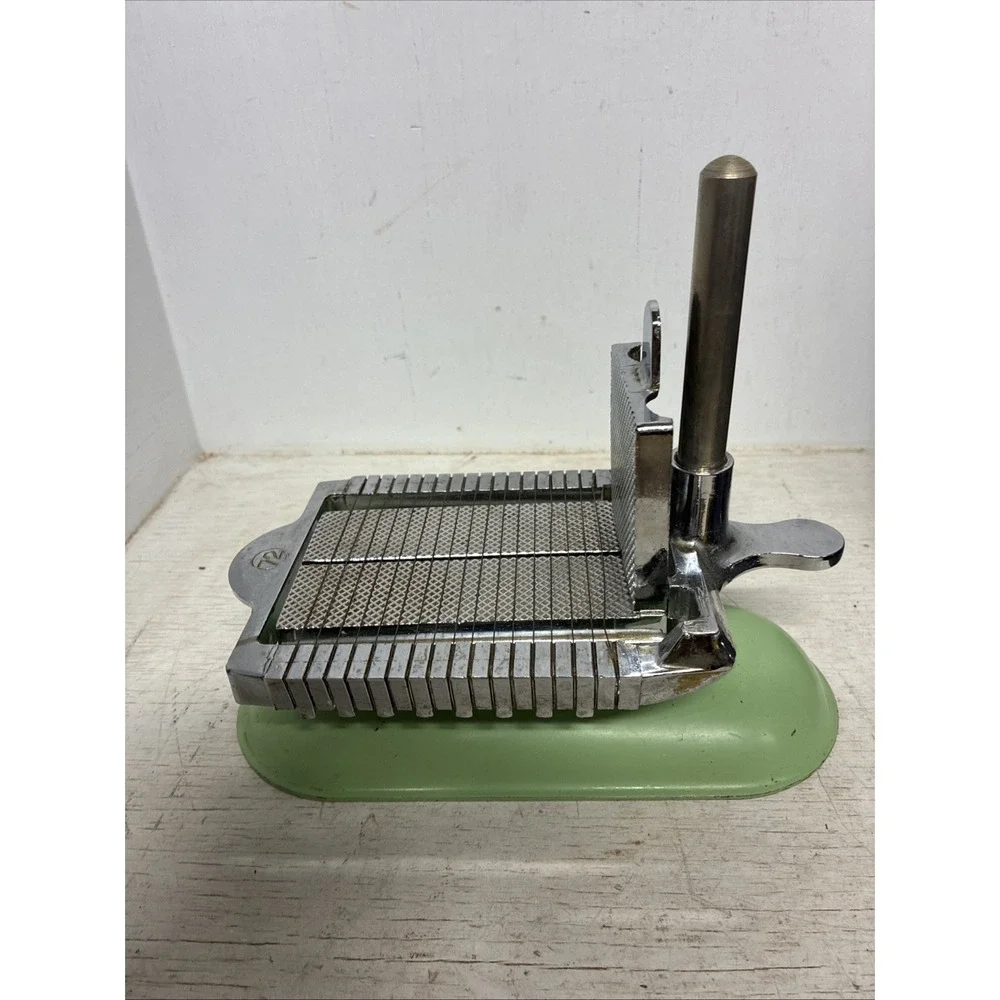Vintage 1940s Bico Butter/ Cheese Slicer Green Enamel Over Cast Iron Model 72